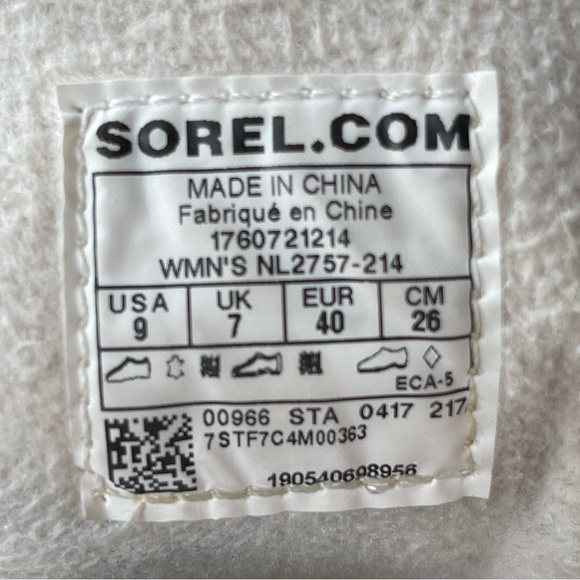 SOREL Sneakchic Alpine Suede Leather Shearling Boots Beige Gray Women’s Size 9 - Picture 15 of 15